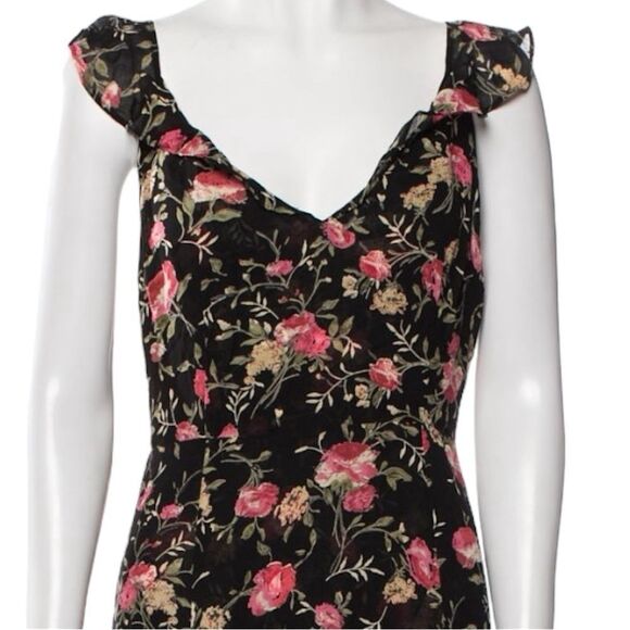 Reformation Maxi Dress Isabella Carondelet Black Gown Size 8 • RARE • - Picture 11 of 13